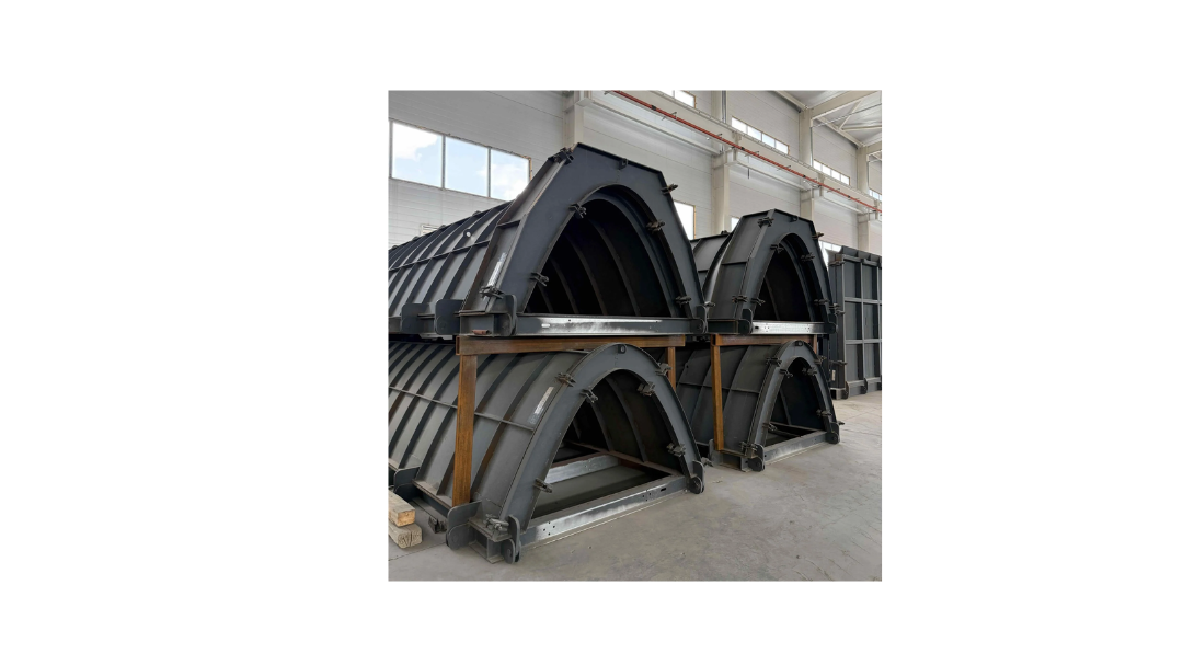 Reinforced concrete parabolic trays