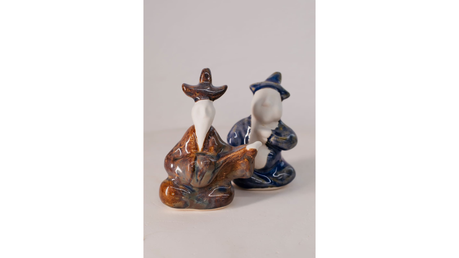 "Two Wise Men" Ceramic Figurine Set