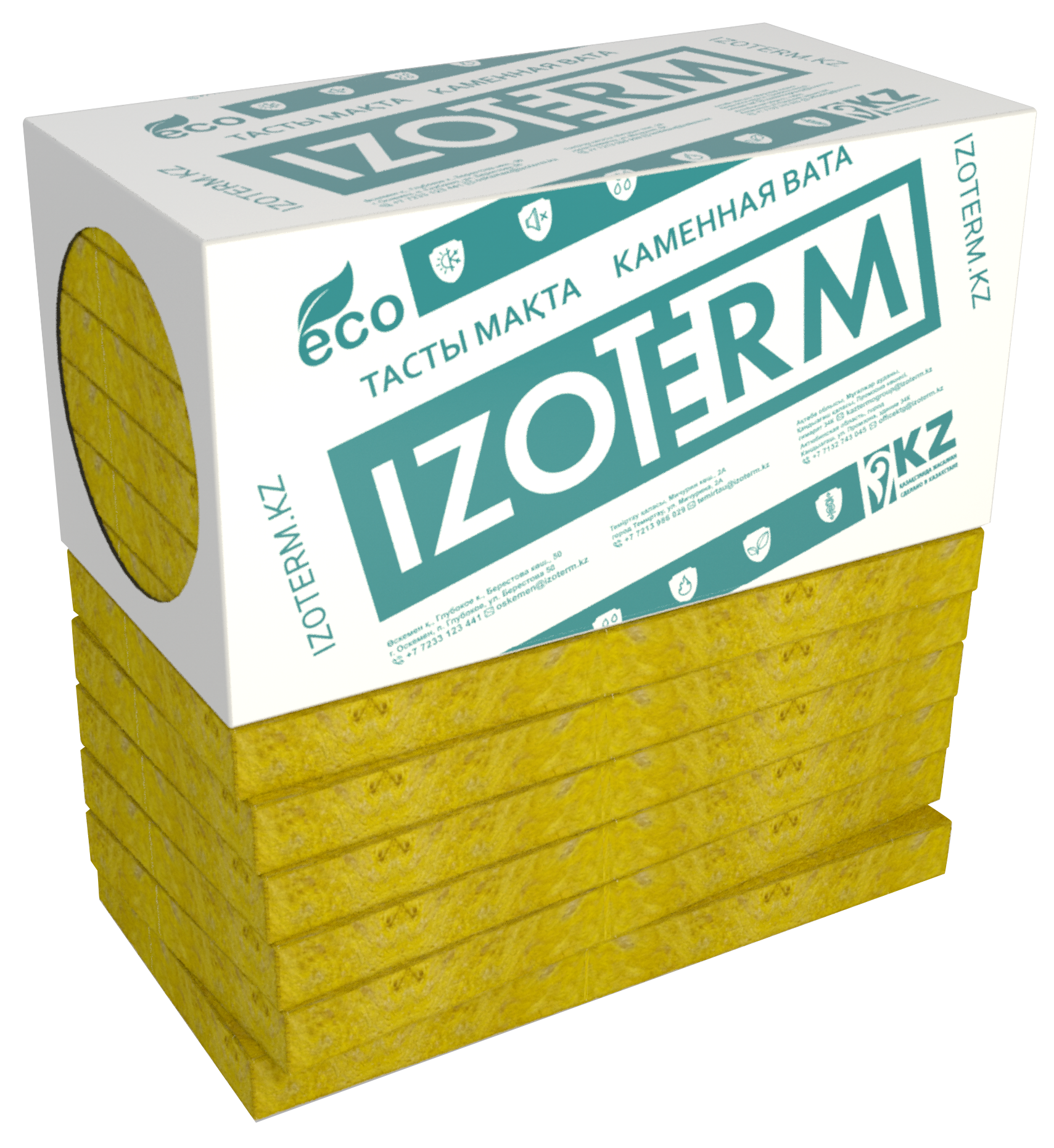 Non-combustible thermal and sound insulation boards made of mineral wool P75