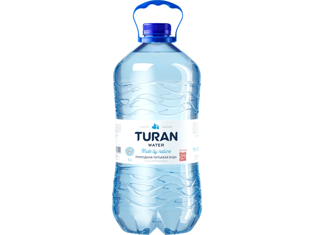 TURAN natural still drinking water in a PET bottle, volume 5,0 L.