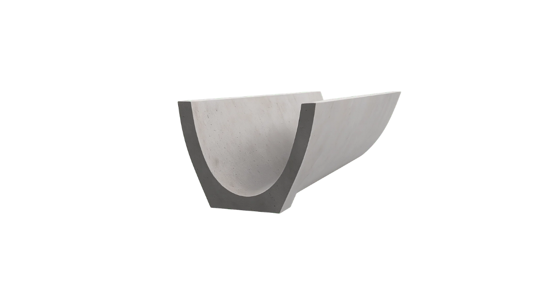 Reinforced concrete parabolic trays