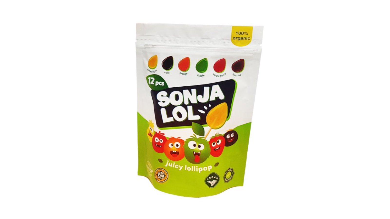 Handy Candy SonjaLol juice lollipop S/B 10g/12pcs in a zip package   