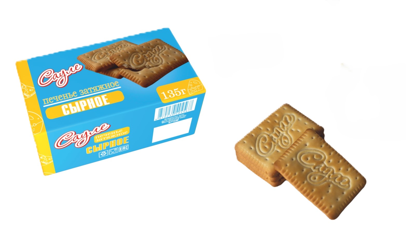 Stringy cookies in assorted varieties