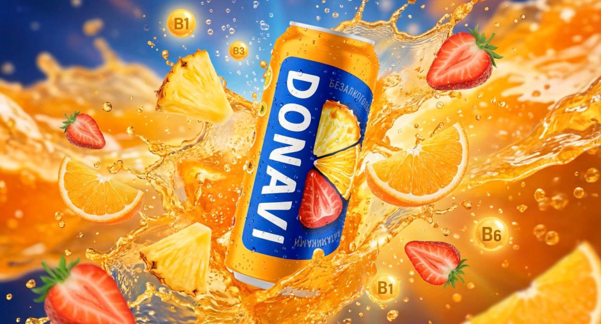 Donavi, non-alcoholic carbonated drink with vitamins