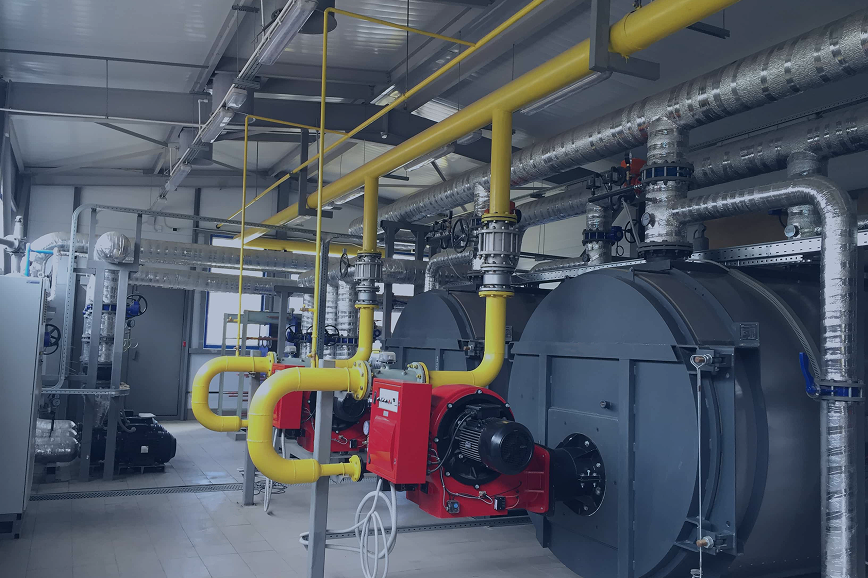 Stationary boiler rooms