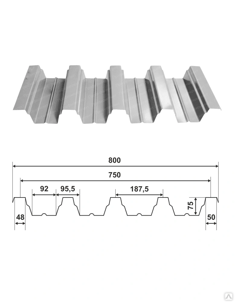 Galvanized profiled sheets and galvanized sheets with coating