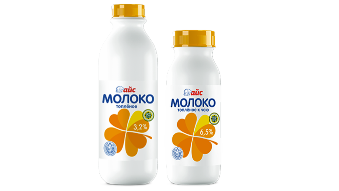 Baked milk of 3.2% sterilized